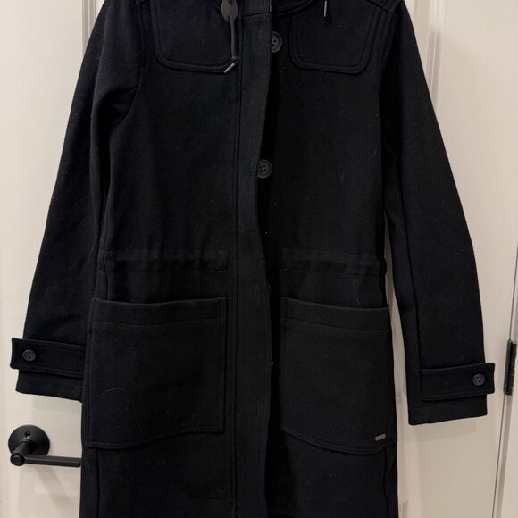 NWT LL Bean West End Wool Coat Women's Small Black Warm for Winter & Holidays - Picture 4 of 10